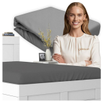 Kaheosaline elastne 200x220 cm, 100% puuvill Jersey, hall