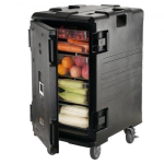 Termoisoleeritud toidukonteiner ratastel, 120 l, 645 x 440 x 910 mm, must