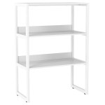 Raamaturiiul 64x33x90.5 cm Valge Metall ja Puit