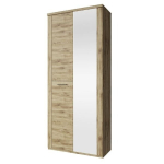 Peegliga riidekapp Doorset 2D, pruun