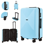 Suur kohver Wings Jackdaw L, 28", 97 l, TSA koodlukk, vaiksed 360&deg; rattad, taaskasutatud pol&uuml;karbonaat, Large suitcase