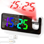 Multifunktsionaalne digitaalne projektsioonikell LIVMAN S282A LED/LCD-ekraani, kuup&auml;eva, &auml;ratuse ja 180&deg; projektsiooniga