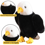 Must-valge kotkas maskott 25cm - Leantoys