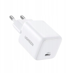 Valge USB-C laadija 20W kiire laadimise seinaadapter