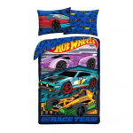 Hot Wheels Race Team mikrokiust voodipesukomplekt 140 &times; 200 cm, 70 &times; 90 cm