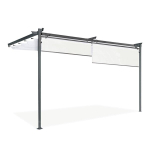 Paviljon Pergola SPRINT WALL PLUS 4x2,7 m, antratsiit/valge, seinale paigaldatav