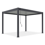 Paviljon Pergola Elegance, 3x4 m, tumehall/heledahall