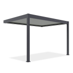 Varikatus Pergola Elegance Wall Automatic 3x4 LED-iga, tumehall/heledahall