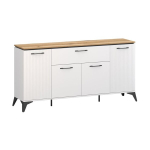 Kummut Velutto 4D1S, 175x43.5x86.2 cm, valge/pruun