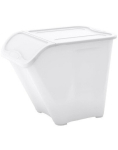 Kis Ladustuskast koos kaanega 23807430204 55 cm, 39 cm, 32 cm, Plastmass, Mahutavus 40 l, Valge