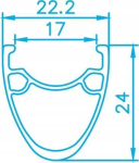 Lenkstang ALEXRIMS Alexrims T&auml;iskasvanute jalgratas Vastupidav Mugav