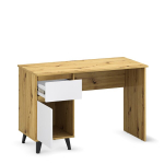 Kirjutuslaud Mebelbos Borg 1d1s 120, 117x47x75,6 cm, pruun/valge