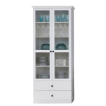 Vitriinkapp Mebelbos Brandson 2w2s, 81x41x196 cm, valge