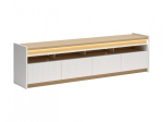 TV-alus Luwia, 204.5x40x55.5 cm, helehall/pruun