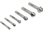 Sthor faasitera komplekt 22710, 6 tk, 6.3-20.5 mm, HSS 4241, 90&deg;, 2 tera, silindriline vars, poleeritud