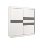 Riidekapp Adrk Furniture Batia 200 cm, valge/hall