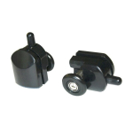 Du&scaron;ikabiin alumised rattad Kerra Z 7 Black, 2 tk