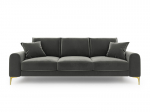Neljakohaline diivan Mazzini Sofas Madara, tumehall/kuldne v&auml;rv
