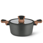 Pann Diamond 20 x 10 cm / 2,6 l, klaasist kaanega (mittekleepuva kattega alumiinium)