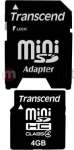 M&auml;lukaart MEMORY SDHC 4GB/CLASS4 TS4GSDHC4 TRANSCEND