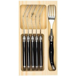 Kahvlid Laguiole Premium Line firmalt, 6 tk, must