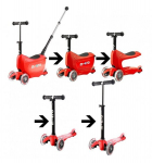 Micro Mini2go Deluxe Plus laste t&otilde;ukeratas - punane
