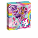 Laste meigikomplekt Cartoon Unicorn Love Bi pulgakomm (9 tk)