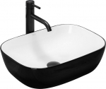 Valamu Rea Belinda White and Black countertop