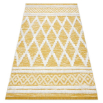 Vaip MOROC Rombai 22297 Organic, Eco sisal, tutid - kahekihiline villane kollane / kreemjas, taaskasutatud puuvill