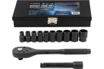 Forsage T&ouml;&ouml;riistade komplekt F-4122-9, 12 tk, 1/2", 10-24mm, 250mm, 125mm, metallkarp