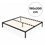 Metallvoodi ModernHome minimalistlik voodiraam 190x200 cm must