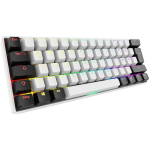 Sharkoon SKILLER SGK50 S4 Gen2 4044951041886, m&auml;nguklaviatuur, 60%, saksa paigutus, Gateron Yellow, valge, QMK, VIA