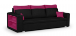 Diivan Bellezza Pablo, must/roosa