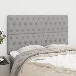 vidaXL voodipeatsid 4 tk, helehall, 72x7x78/88 cm, kangas