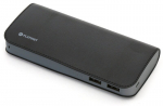 Akupank Platinet toitepank, nahk, must 15000mAh + microUSB kaabel