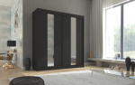 Riidekapp Adrk Furniture Balton 200 cm, must