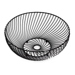 Puuviljakorv, 30cm, metallist, must