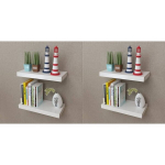 vidaXL seinariiulid, 4 tk, valge, 40 cm