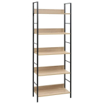 vidaXL 5-korruseline raamaturiiul tamm 60x27,6x158,5cm, puitlaastplaat