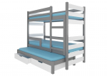Voodi ADRK Furniture Karlo, hall/valge