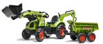 Pedaalidega laste traktor koos esilaaduriga ja haagisega Falk Class Atiom