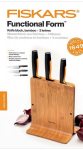 Fiskars Functional Form noahoidik bambus, 4 osa