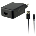 Seina laadija - KSIX - Micro USB - 2A - Must - Laadimis&uuml;ksus