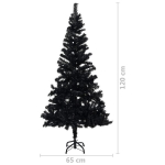 vidaXL kunstkuusk alusega, must, 120 cm, PVC