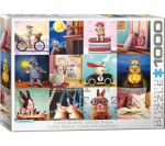 Pusle Eurographics, 6000-5693, Funny Bunnies, 1000 tk