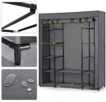 Suur tekstiilist riidekapp, grafiit