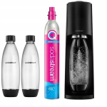 SODASTREAM TERRANLV - TERRA Black Machine Pack 2 LV bottles + 1 CQC exchange cylinder