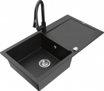 Graniidist k&ouml;&ouml;givalamu Mexen Leo koos segisti ja sifooniga, Metallic black/silver+Black