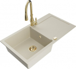 Graniidist k&ouml;&ouml;givalamu Mexen Leo koos segisti ja sifooniga, Beige+Gold