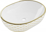 Valamu Mexen Viki 48 cm, Valge/Kuld muster